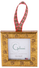 Ornament - Marcelli Gold Daisy w/ Plaid Ribbon
