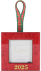 Ornament - Red Burl w/ Gold "2025" w/ Plaid Ribbon