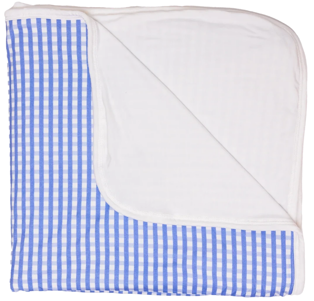 Blue Gingham Blanket – Duck Duck Goose