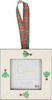 Ornament - White Burl w/ Green Tree & Red Crystals w/  Plaid