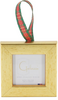 Ornament - Basic Gold w/ Plaid Ribbon