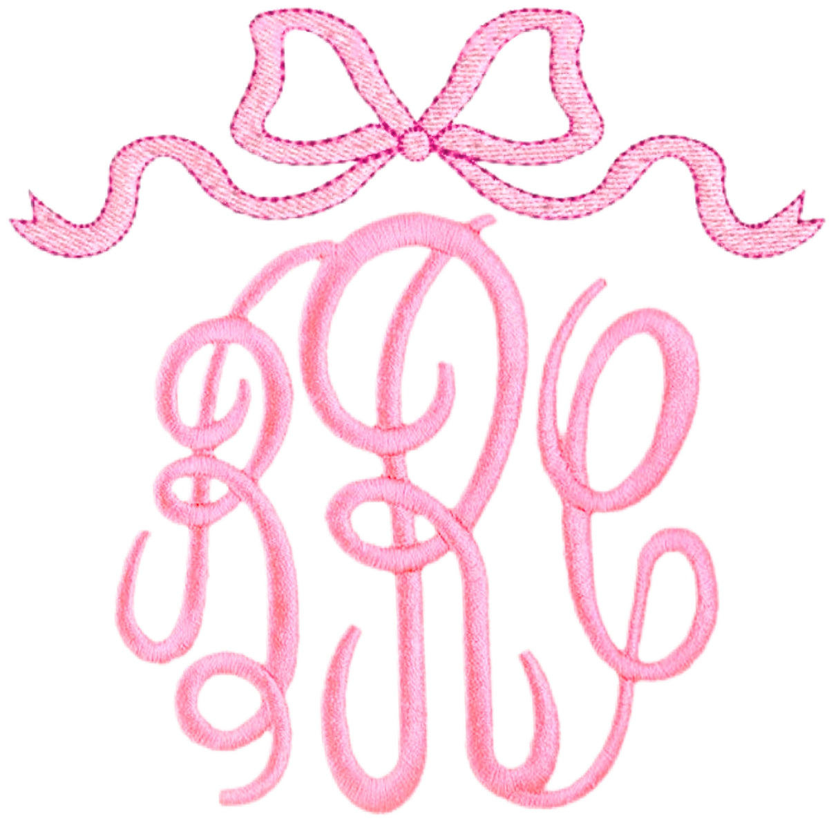 Wide Bow Script Monogram – Duck Duck Goose